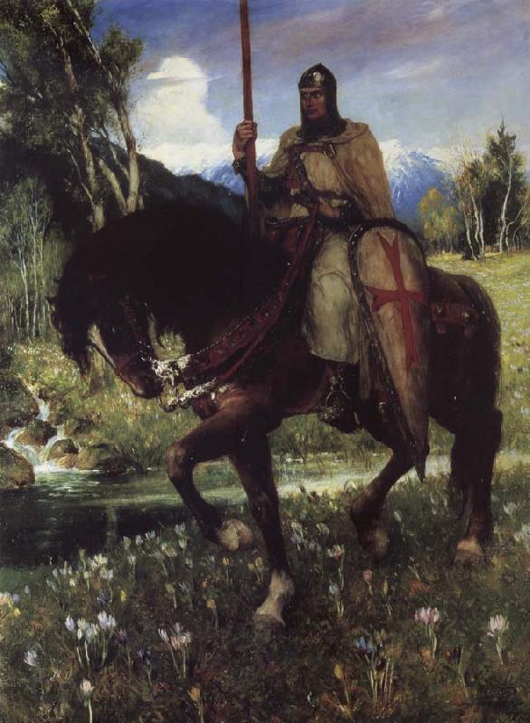 Ferdinand Leeke Parsifal in search of the holy Gral